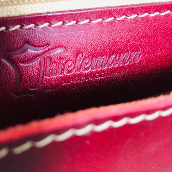 Leather Thielemann NWOT Handmade Red Shoulder Crossbody Purse - Picture 5 of 7